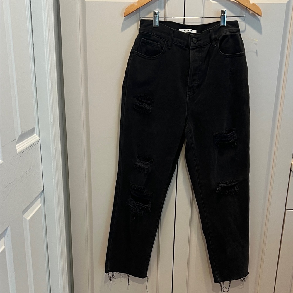 PacSun Black High Rise Distressed Jeans